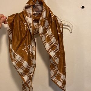 Harve Bernard scarf- 100% silk. Squares and stars. In excellent condition